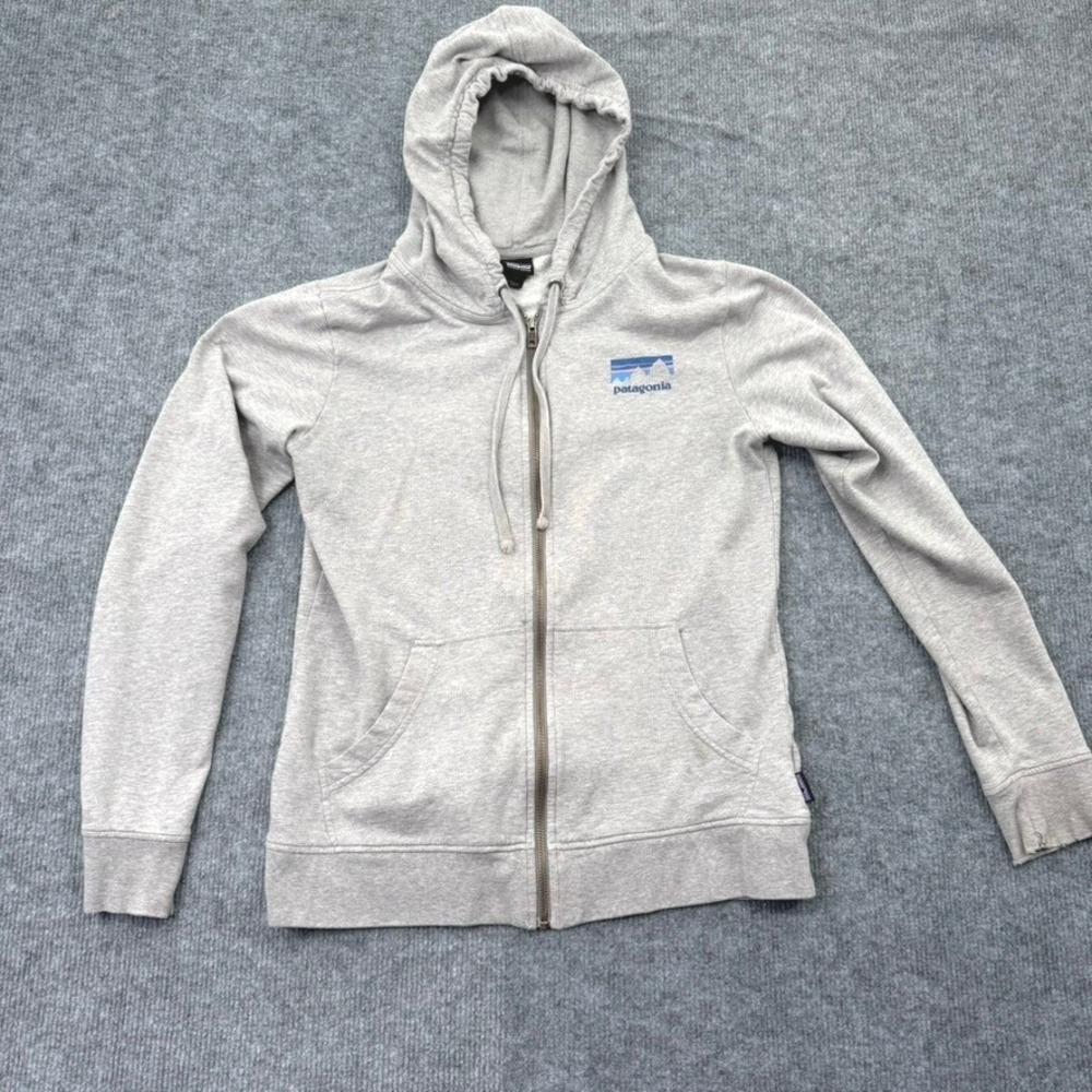Patagonia Hoodie Women M Gray Organic Distressed Gorpcore Hiking Athleisure